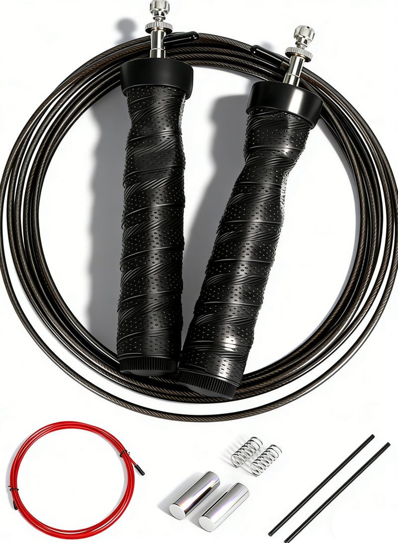 Sunbath Jumping Rope, Adjustable Skipping Rope, High Speed Weighted Skip Rope, Adjustable 3 Meter Length, Tangle-Free Skipping Rope with Removable Weight Block, Fitness Training, Crossfit - Image 1